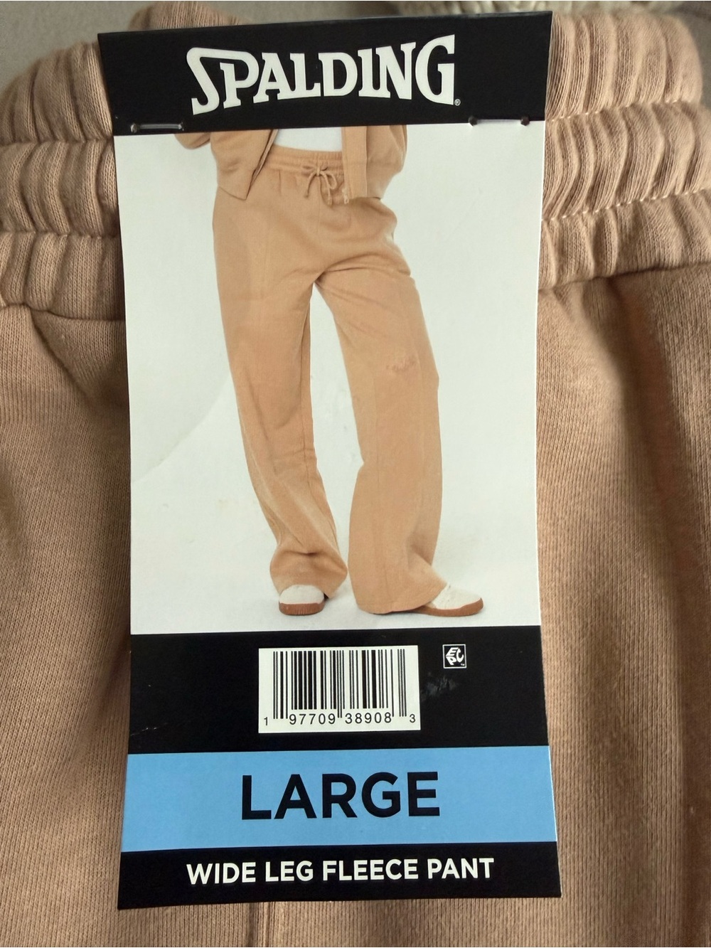 Spalding Wide Leg Fleece Pant - Beige